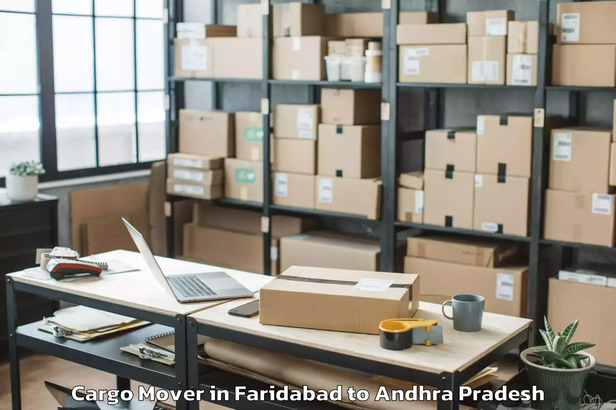 Book Faridabad to Komarolu Cargo Mover